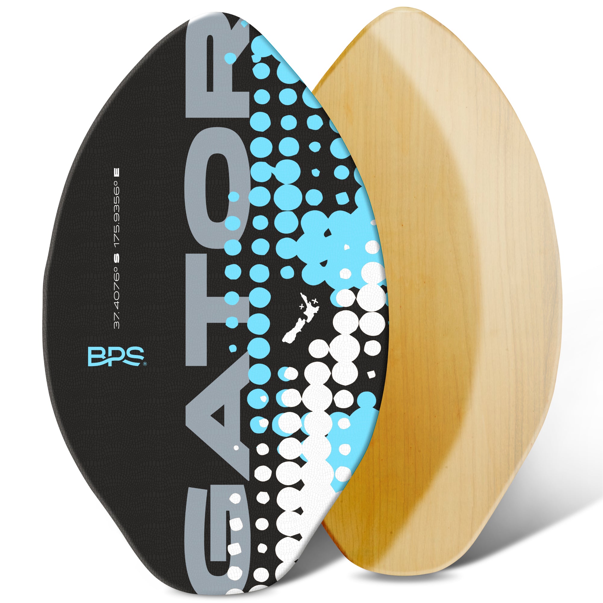 BPS Gator 40 inch No Wax Needed Skim Board High Gloss Coated Wood Skimboard