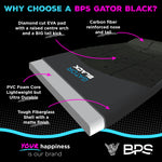 BPS 'GATOR BLACK' Fiberglass Skimboard