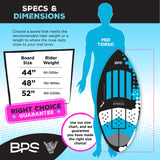 BPS 'GATOR PRO' Fiberglass Skimboard