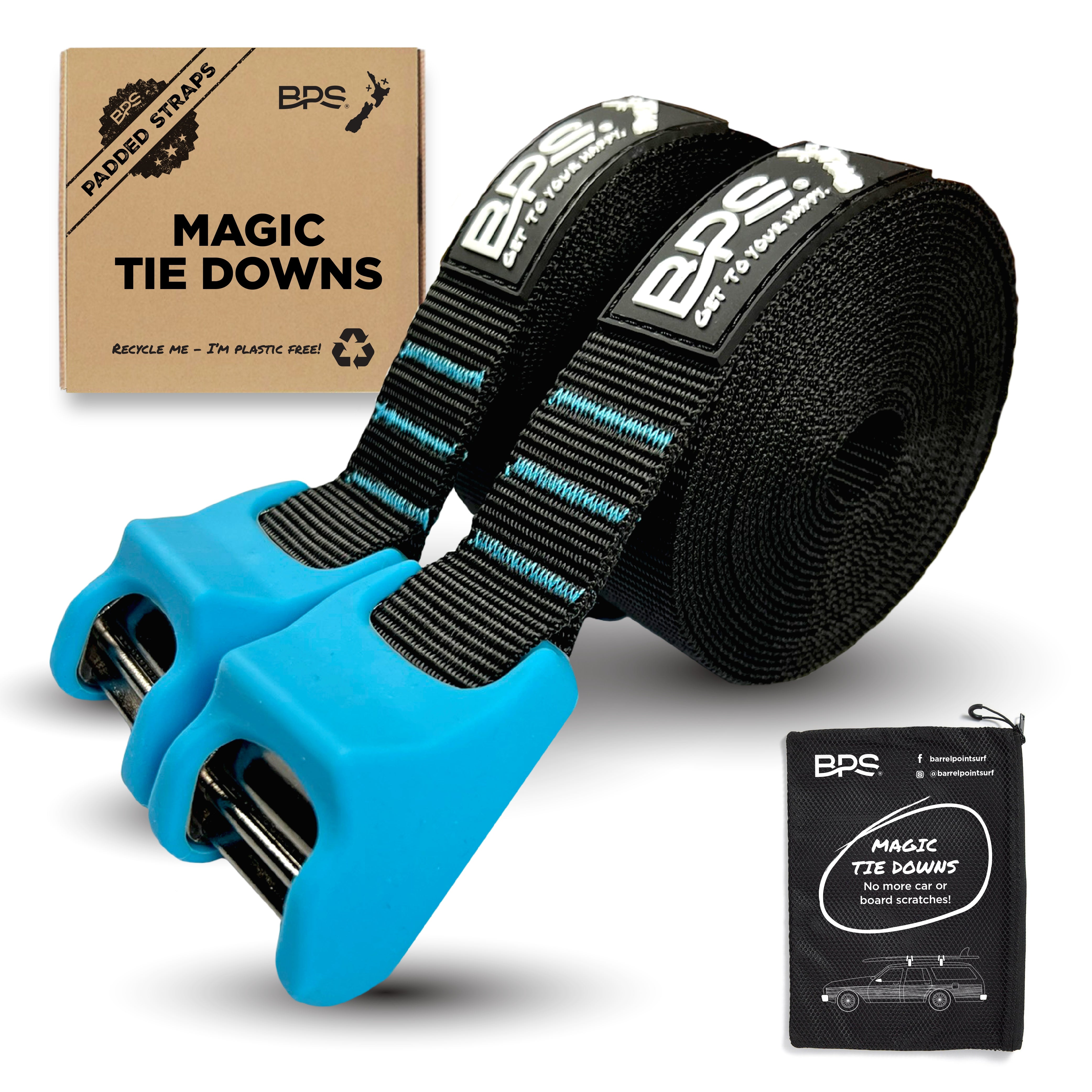 BPS Car Roof Rack 'Magic' Tie-Down Straps