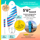 Own the Wave 'Claw Strike' 5'6" Soft Top Board