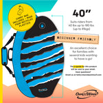 Own the Wave 'Black Clawstrike' Skimboard with Carry Bag