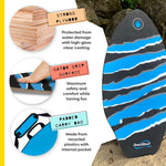 Own the Wave 'Black Clawstrike' Skimboard with Carry Bag