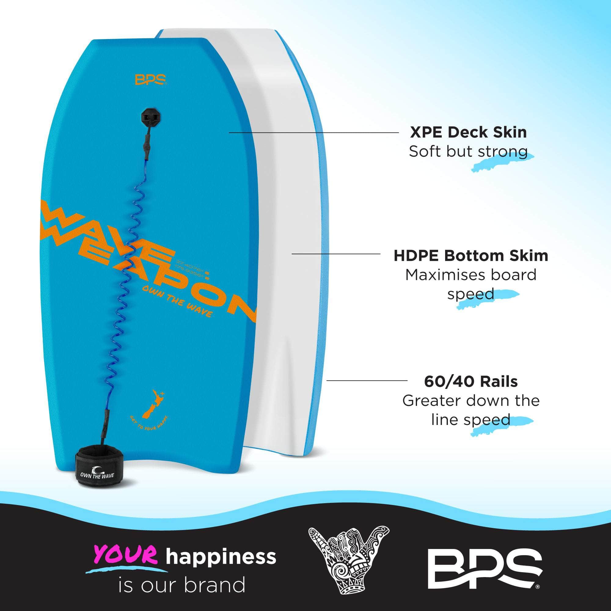 Buy Own the Wave 'Wave Weapon' Bodyboard Pack – Barrel Point