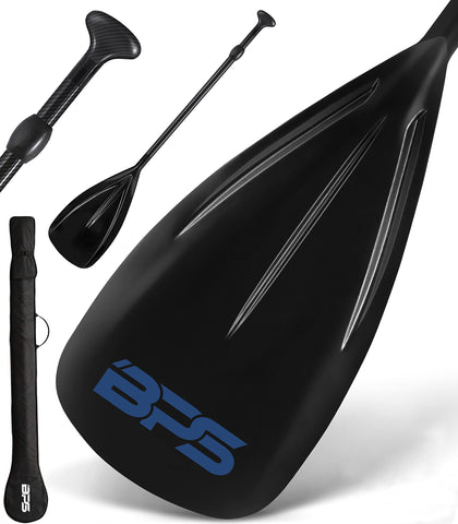BPS 'Classic' 2-Piece Carbon Fiber SUP Paddle Snorkel Blue Accent