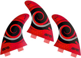 BPS Fiberglass FCS Surfboard Fins Large (G7/M7) / Red