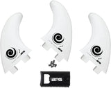 BPS Fiberglass Reinforced FCS Surfboard Fins White / Koru