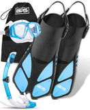 BPS Full Gear Snorkel Set XXS/XS / Aqua Blue