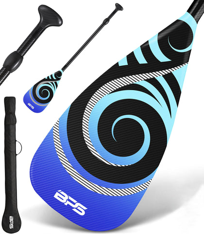 BPS 'Koru' 2-Piece Carbon Fiber SUP Paddle Blue