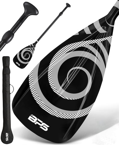 BPS 'Koru' 2-Piece Full Carbon Fiber SUP Paddle Black