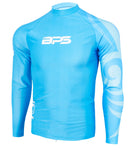 BPS Long Sleeve Rashguard Small / Patterned Light Blue