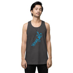 BPS 'New Zealand Map' Men's Tank Top Charcoal Heather / S