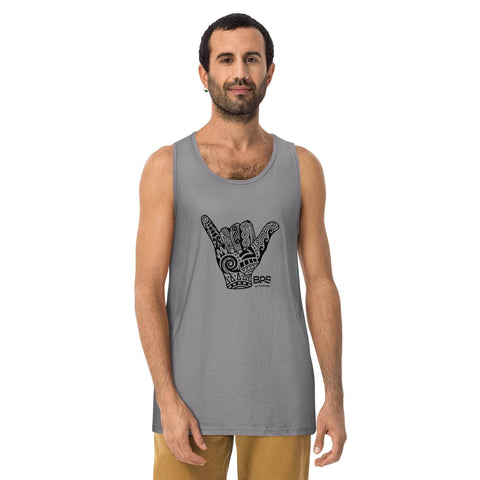 BPS 'Shaka Hand' Men's Tank Top Athletic Heather / S