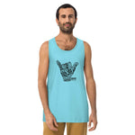 BPS 'Shaka Hand' Men's Tank Top Pacific Blue / S