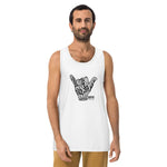 BPS 'Shaka Hand' Men's Tank Top White / S
