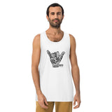 BPS 'Shaka Hand' Men's Tank Top White / S