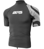 BPS Short Sleeve Rashguard Patterned Charcoal / Small