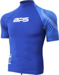 BPS Short Sleeve Rashguard Patterned Navy Blue / Small