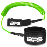 BPS 'Storm' 10' SUP Coiled Leash Classic / Green (Leash Only)