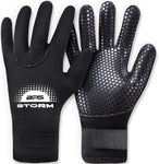 BPS 'Storm' 5mm Dive Gloves Black with White / XS
