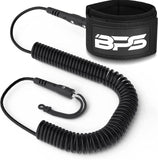 BPS 'Ultralite' 10' SUP Coiled Leash Classic Black