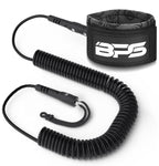 BPS 'Ultralite' 10' SUP Coiled Leash Koru Black