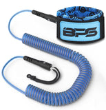 BPS 'Ultralite' 10' SUP Coiled Leash Koru Dark Blue