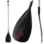 Own the Wave 3-Piece Alloy SUP Paddle Red Brown Accent