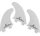 Own the Wave Fiberglass Reinforced FCS Surfboard Fins White