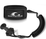 Own the Wave 'Premium' Bodyboard Leash Black